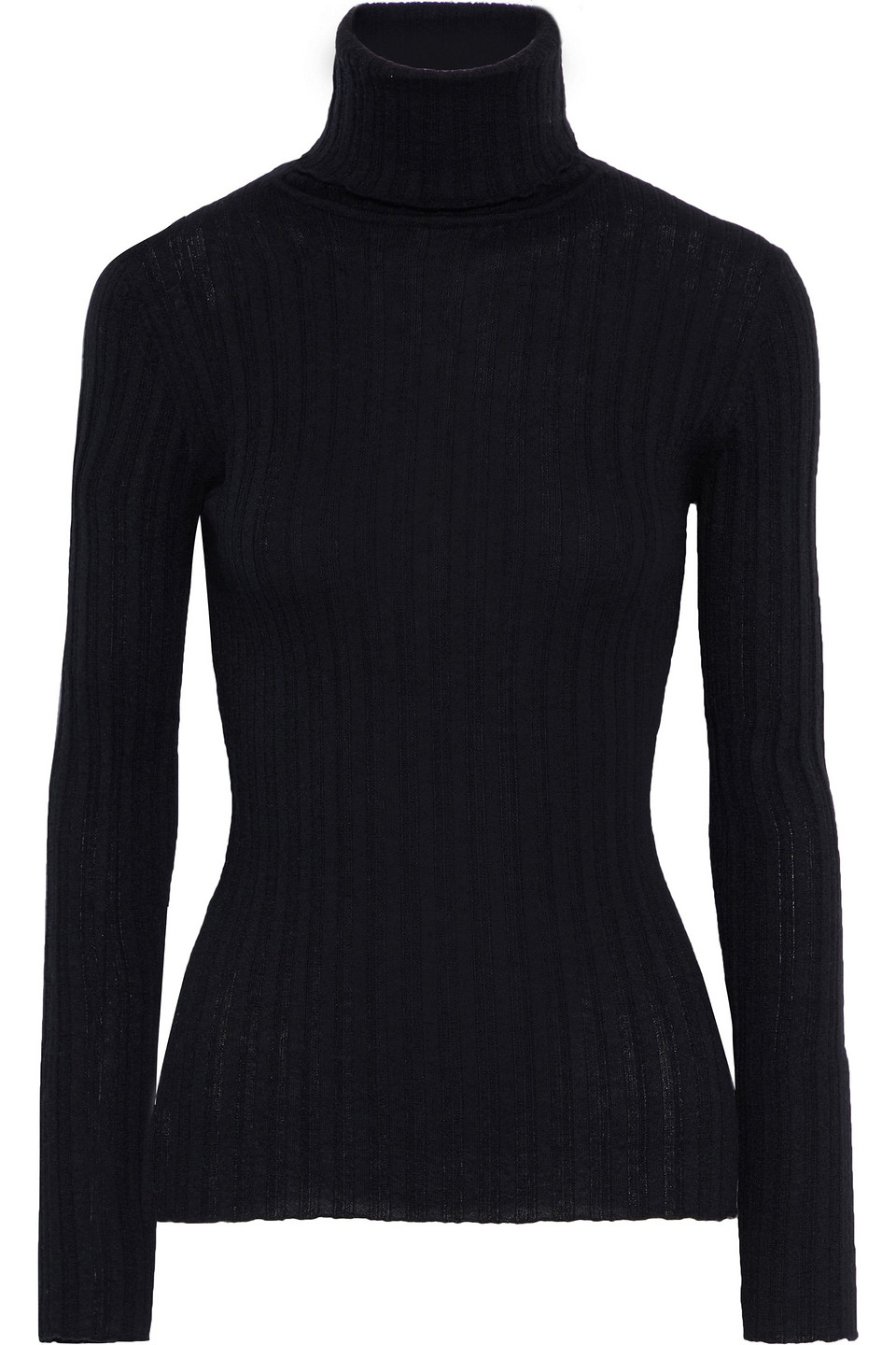Ribbed cashmere turtleneck sweater