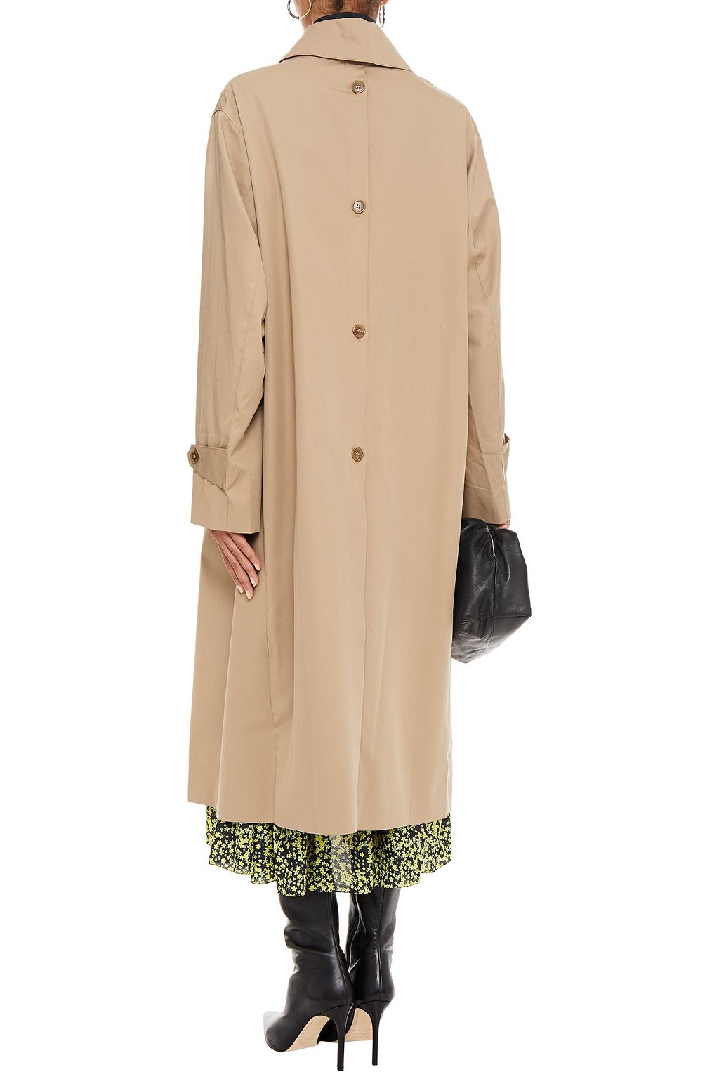 ROKH Layered gabardine trench coat