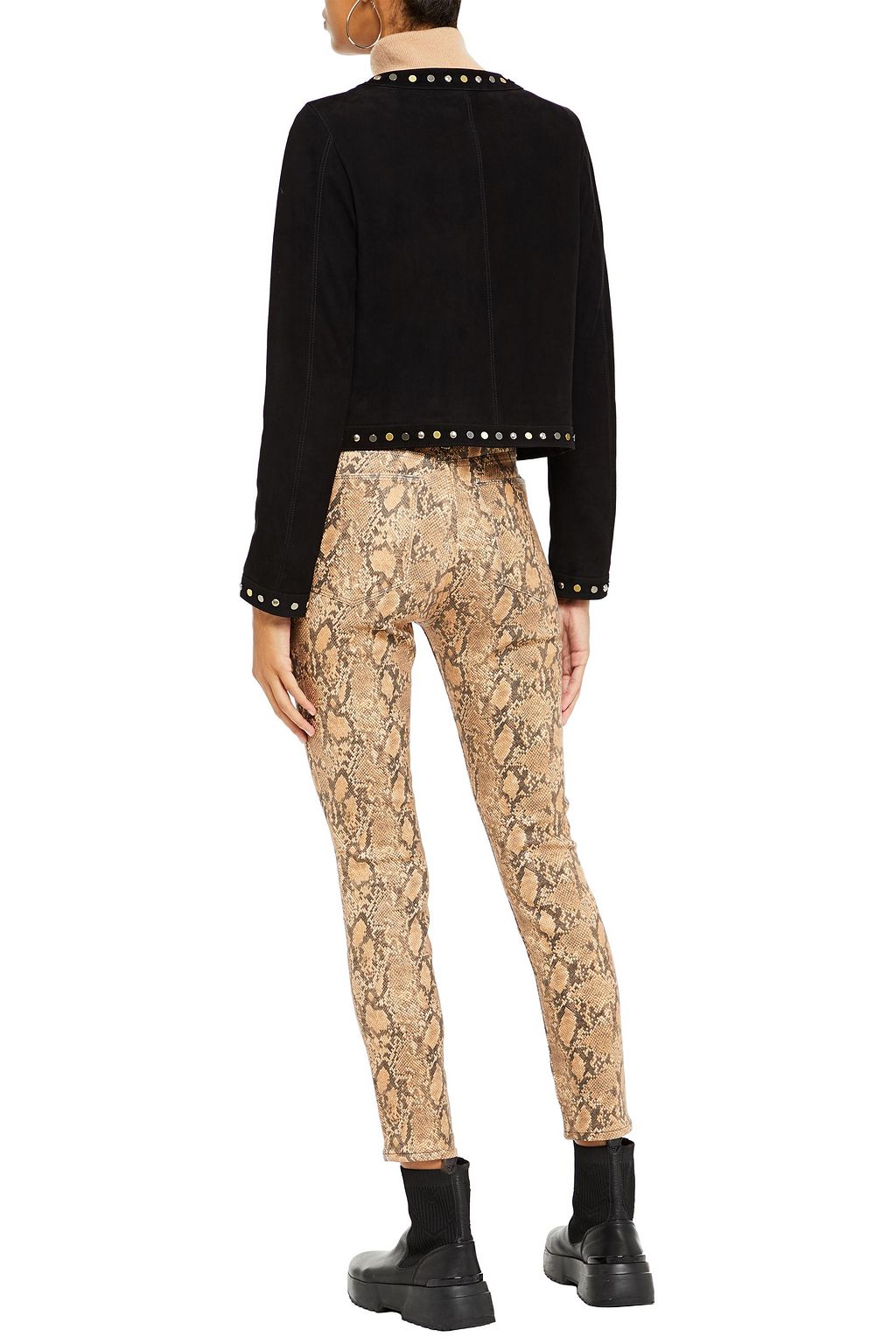 JUST CAVALLI Studded suede jacket