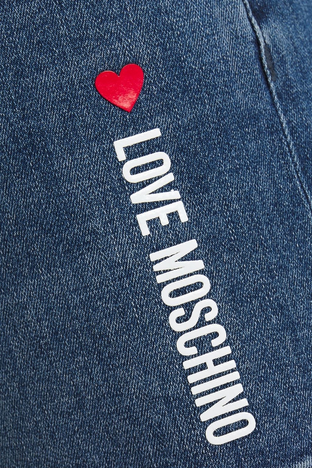 LOVE MOSCHINO Printed denim shorts