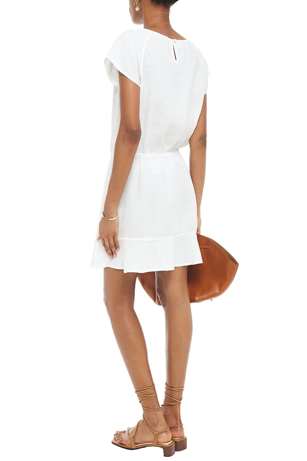 JOIE Quora fluted linen mini dress