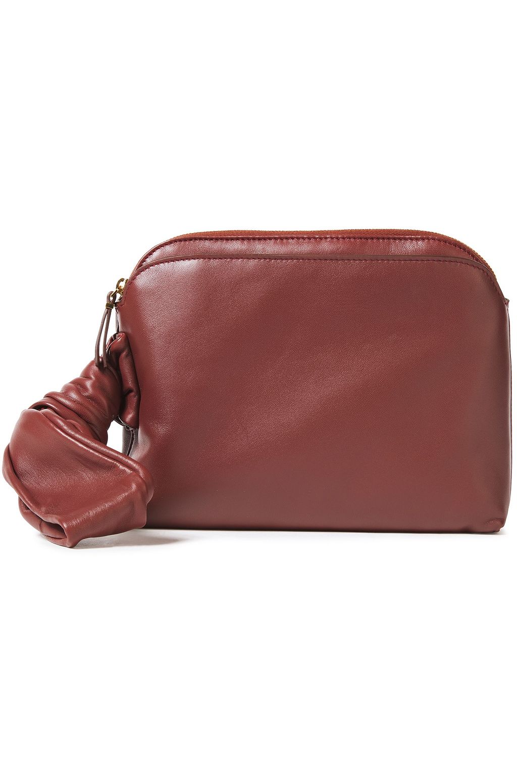 maroon clutch bag