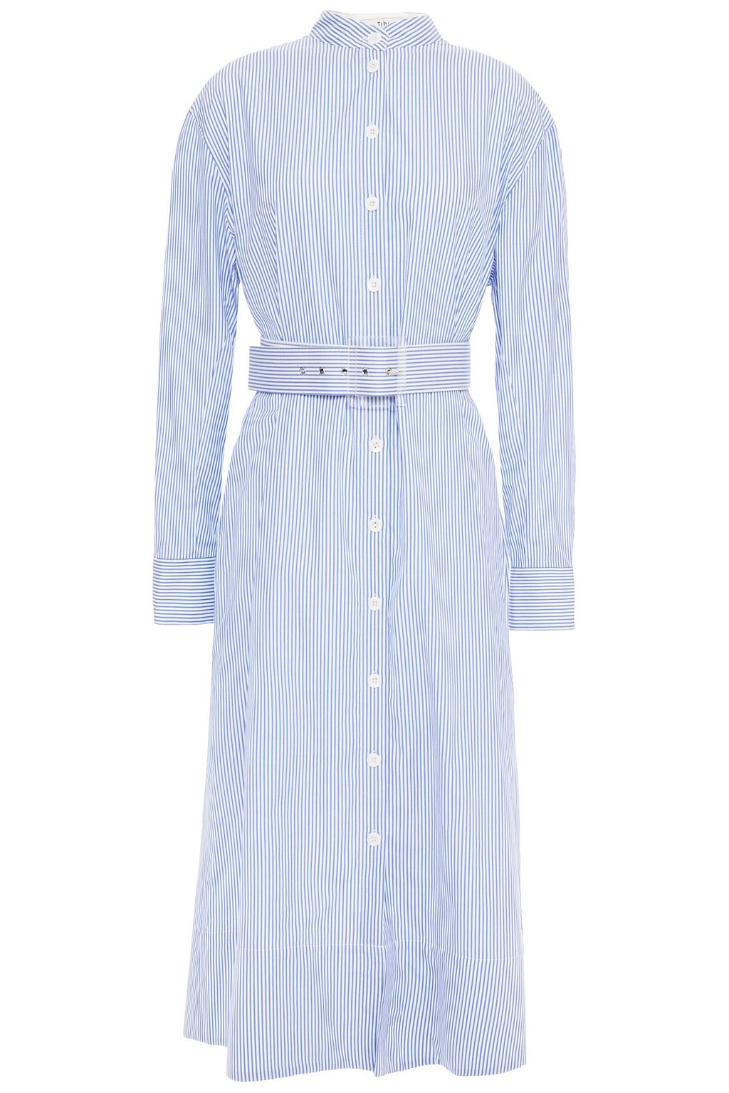 belted striped dress