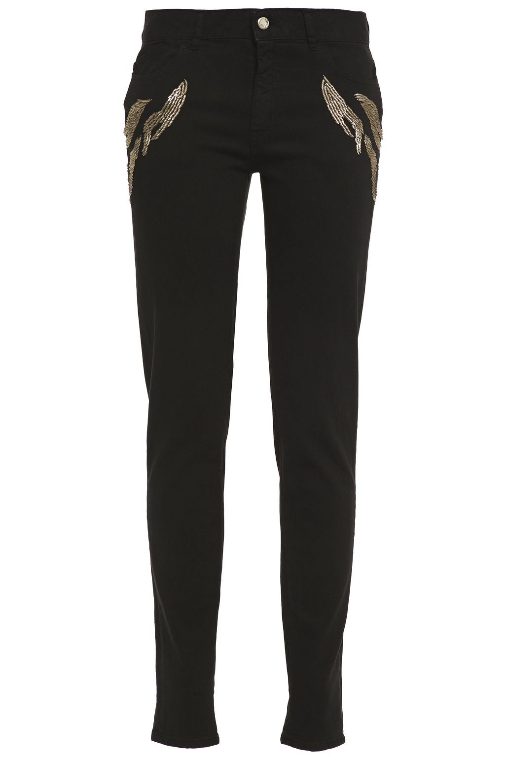 black embellished jeans
