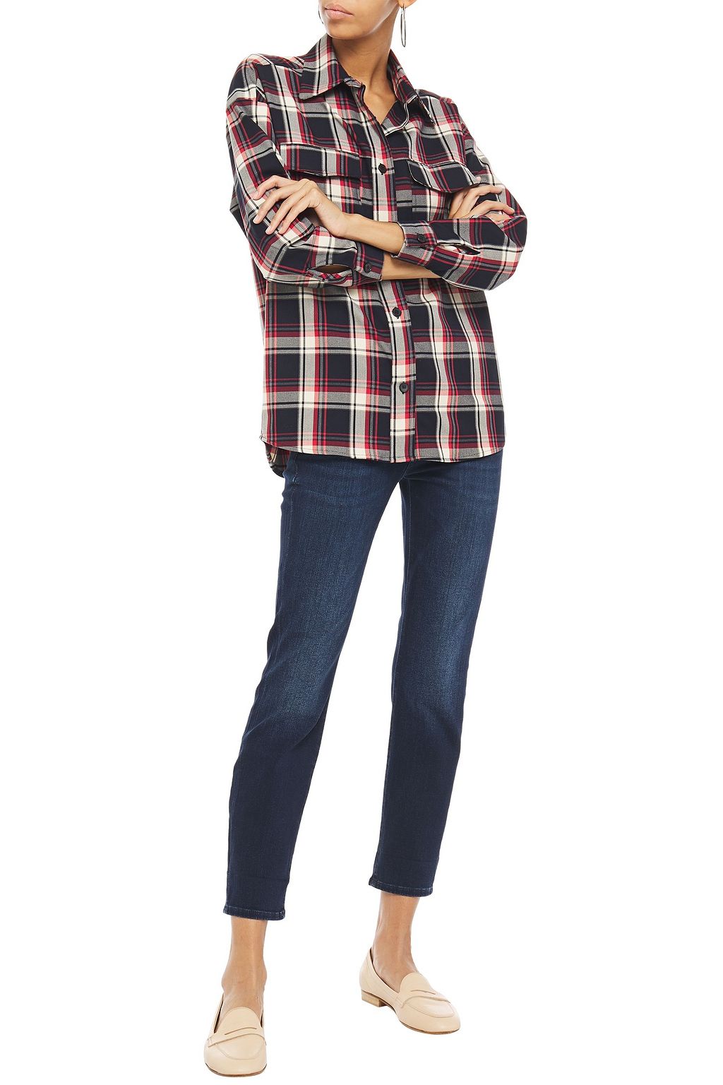 7 FOR ALL MANKIND Mid-rise slim-leg jeans
