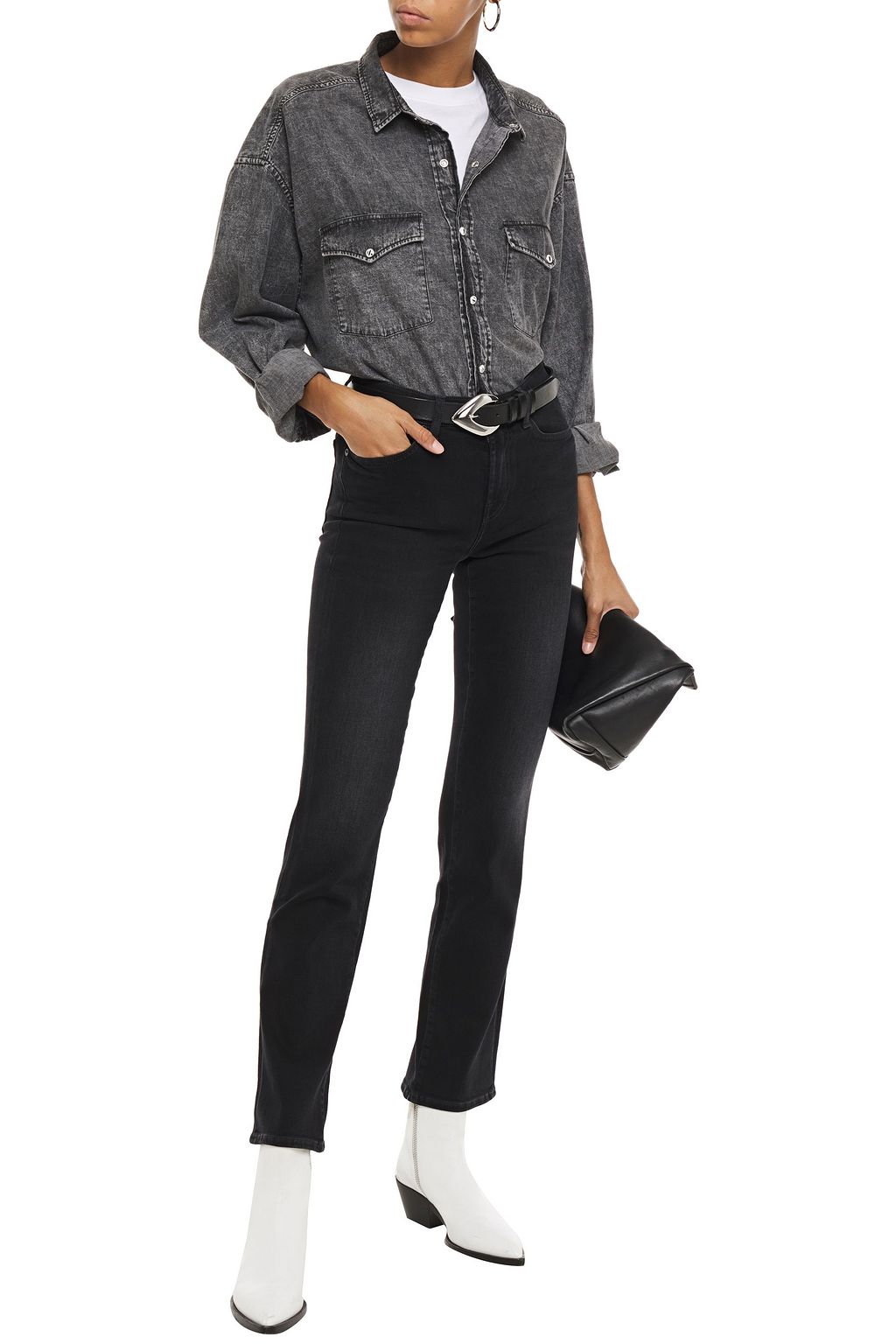 7 FOR ALL MANKIND Mid-rise slim-leg jeans