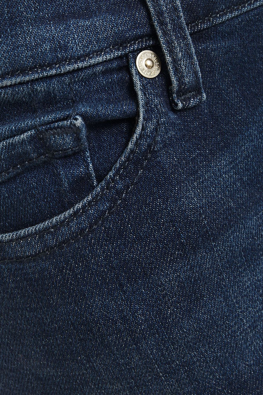 7 FOR ALL MANKIND Faded mid-rise skinny jeans