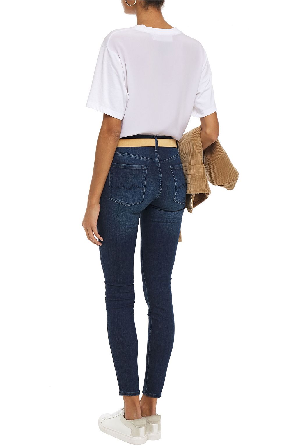 7 FOR ALL MANKIND Faded mid-rise skinny jeans