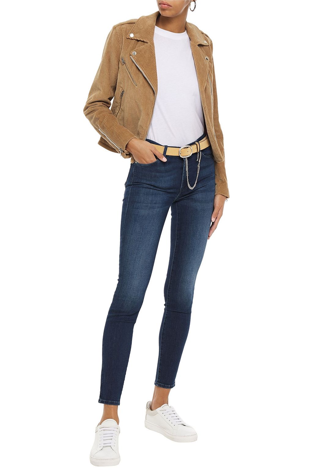 7 FOR ALL MANKIND Faded mid-rise skinny jeans