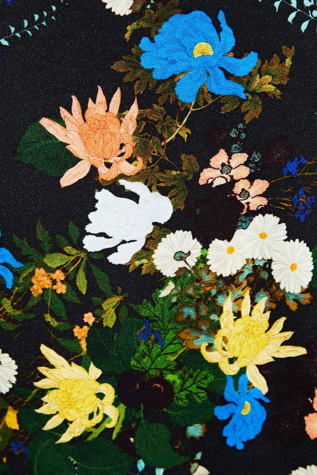 ERDEM Grazia fluted floral-print ponte midi dress