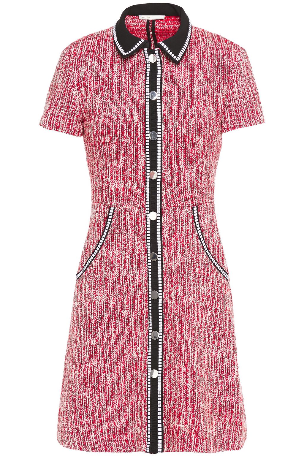 maje red tweed dress