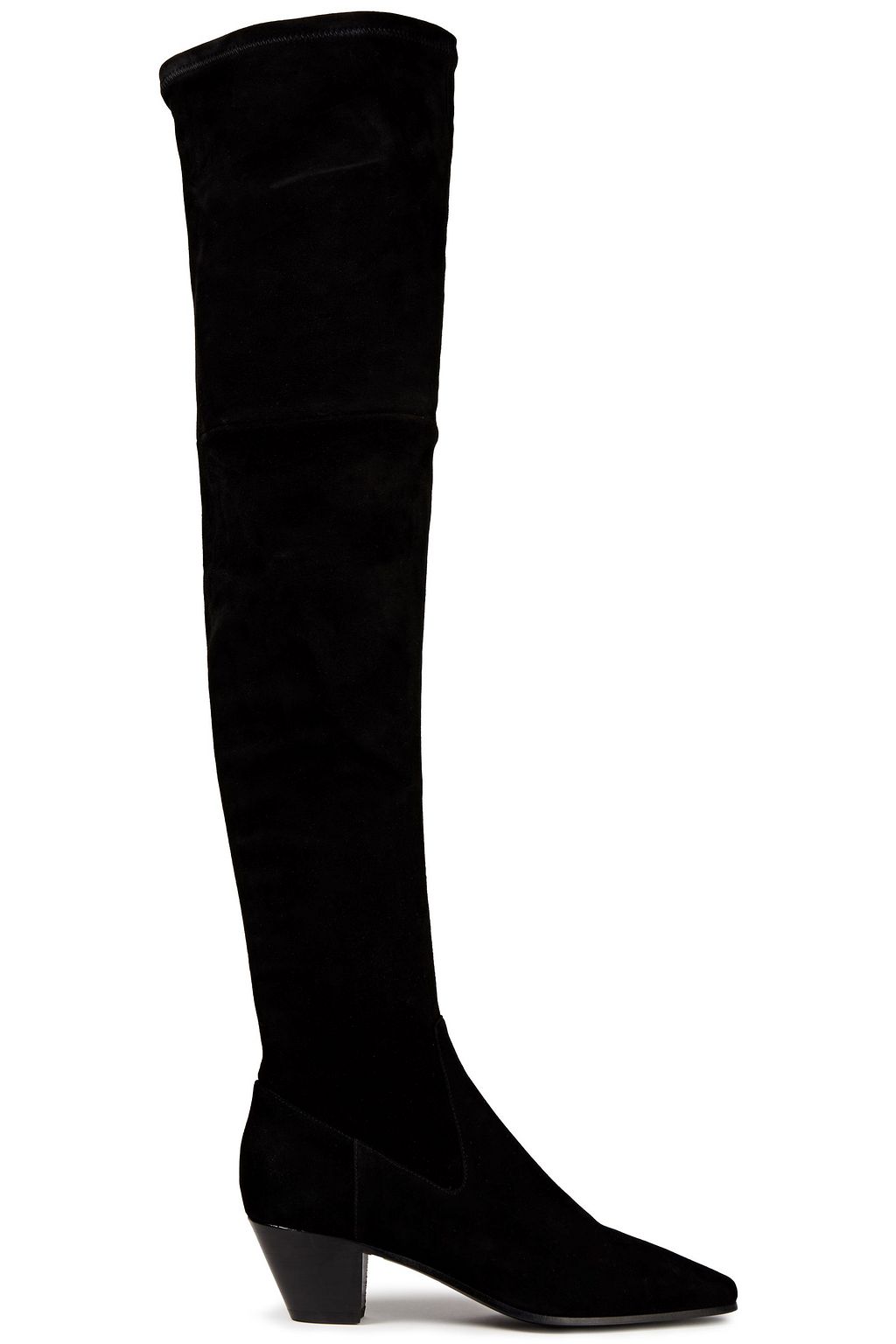 stretch suede over the knee boots