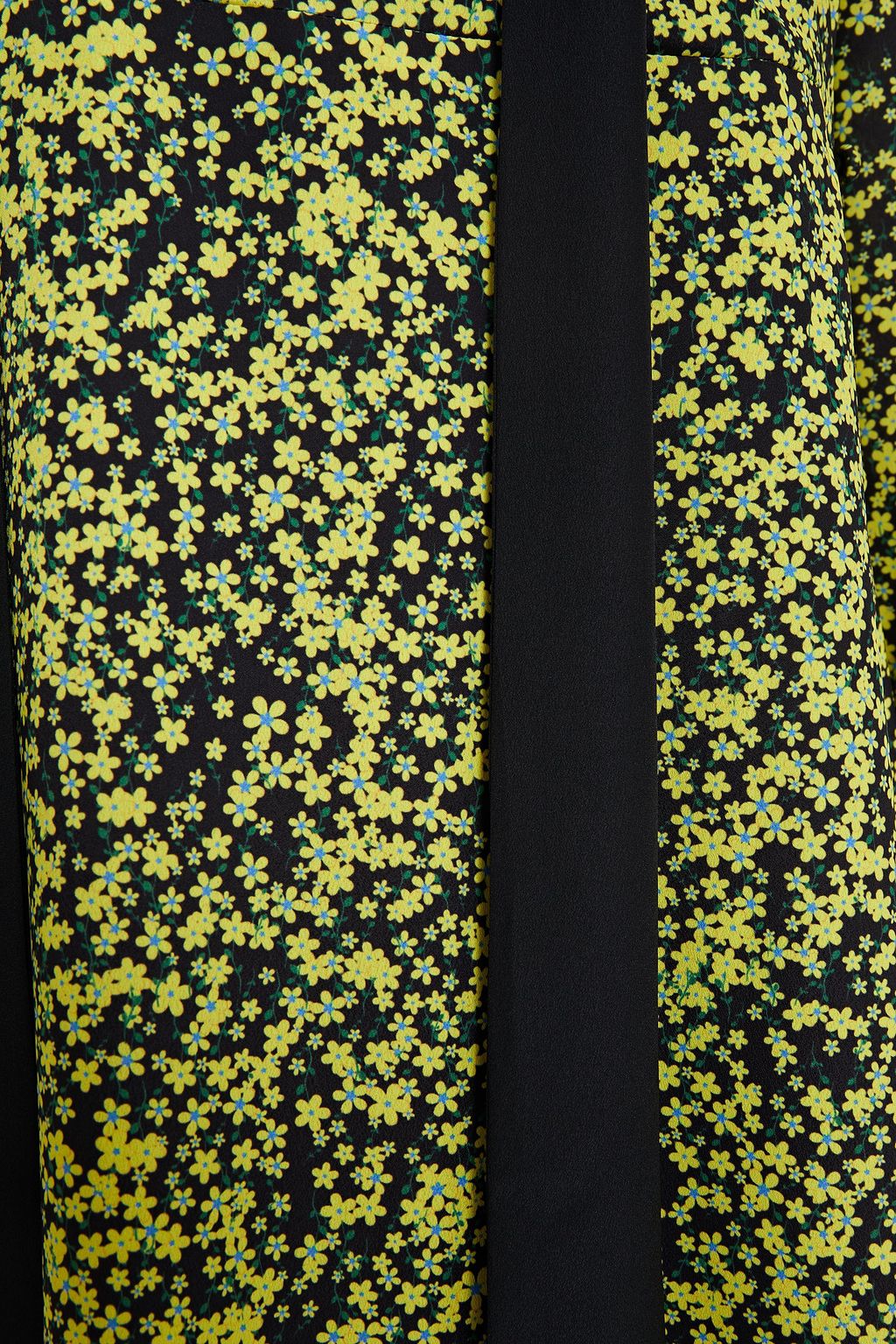 ROKH Tie-neck floral-print crepe de chine midi dress