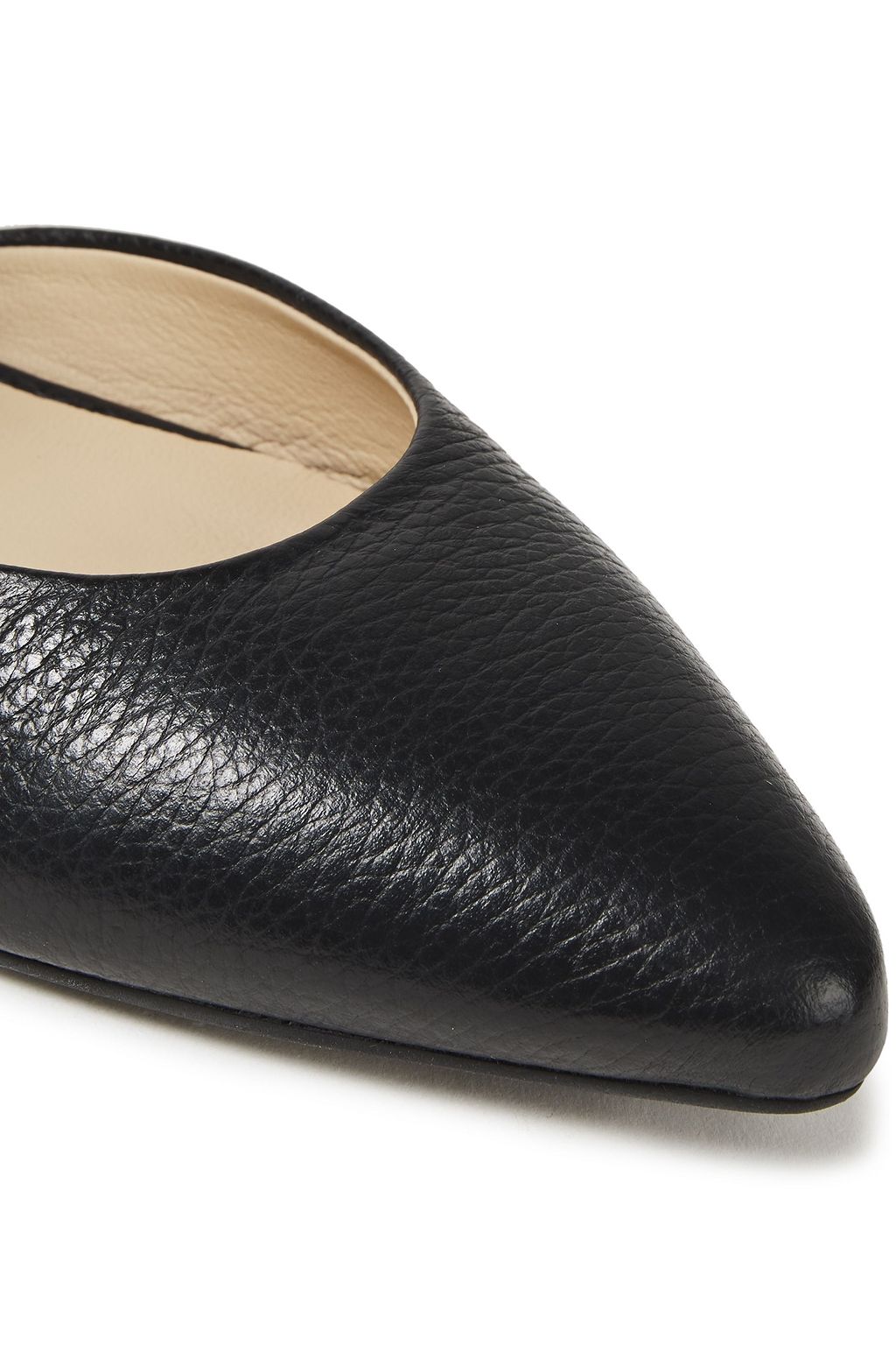 FRENCH SOLE Penelope cutout textured-leather point-toe flats