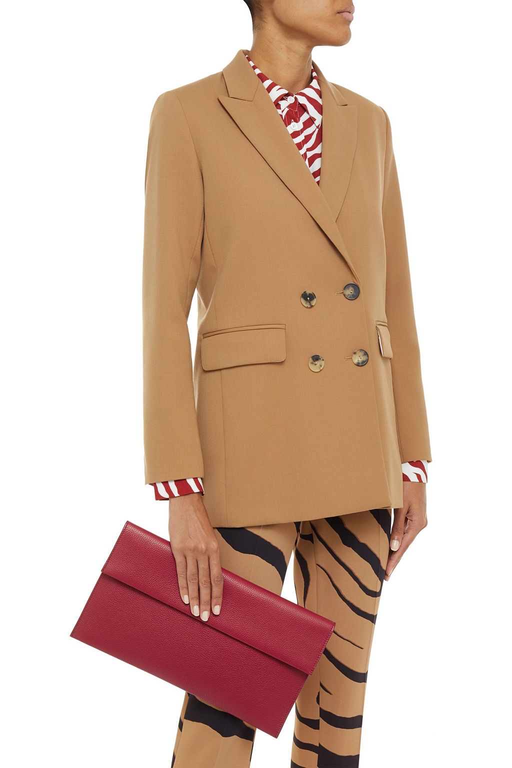 MARNI Pebbled-leather pouch