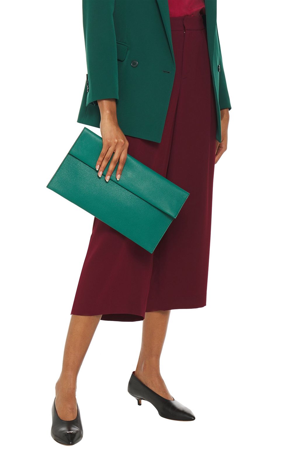 MARNI Pebbled-leather pouch
