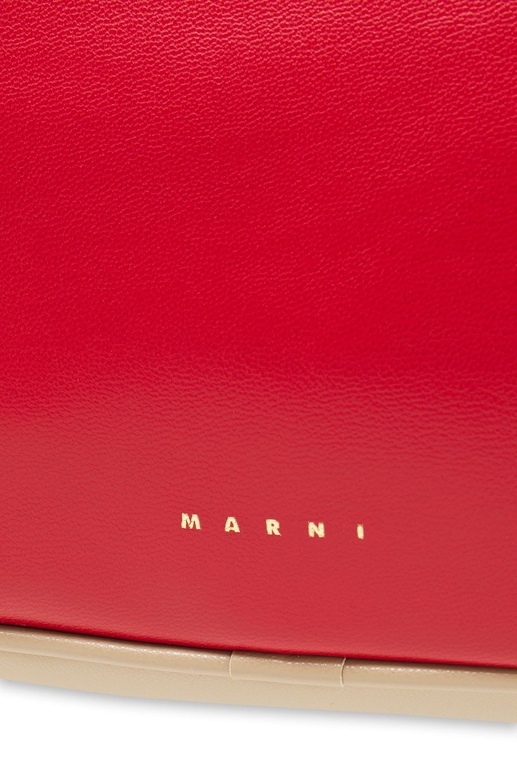 MARNI Two-tone faux leather and shell belt bag