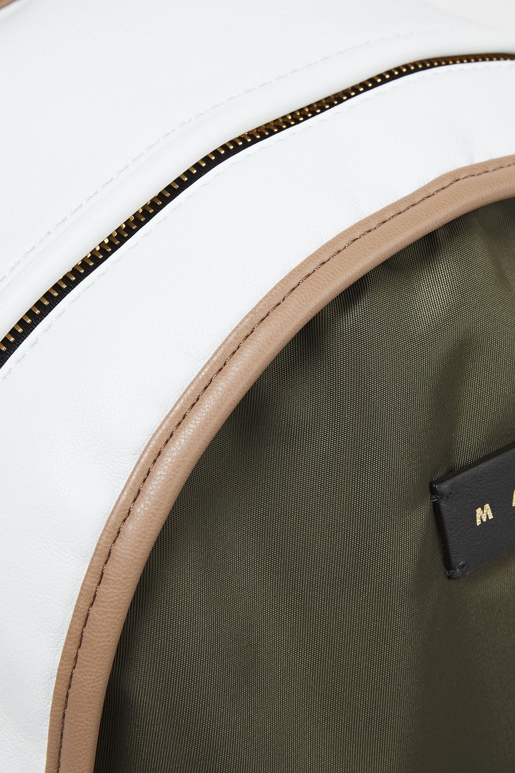 MARNI Faux leather-trimmed shell backpack