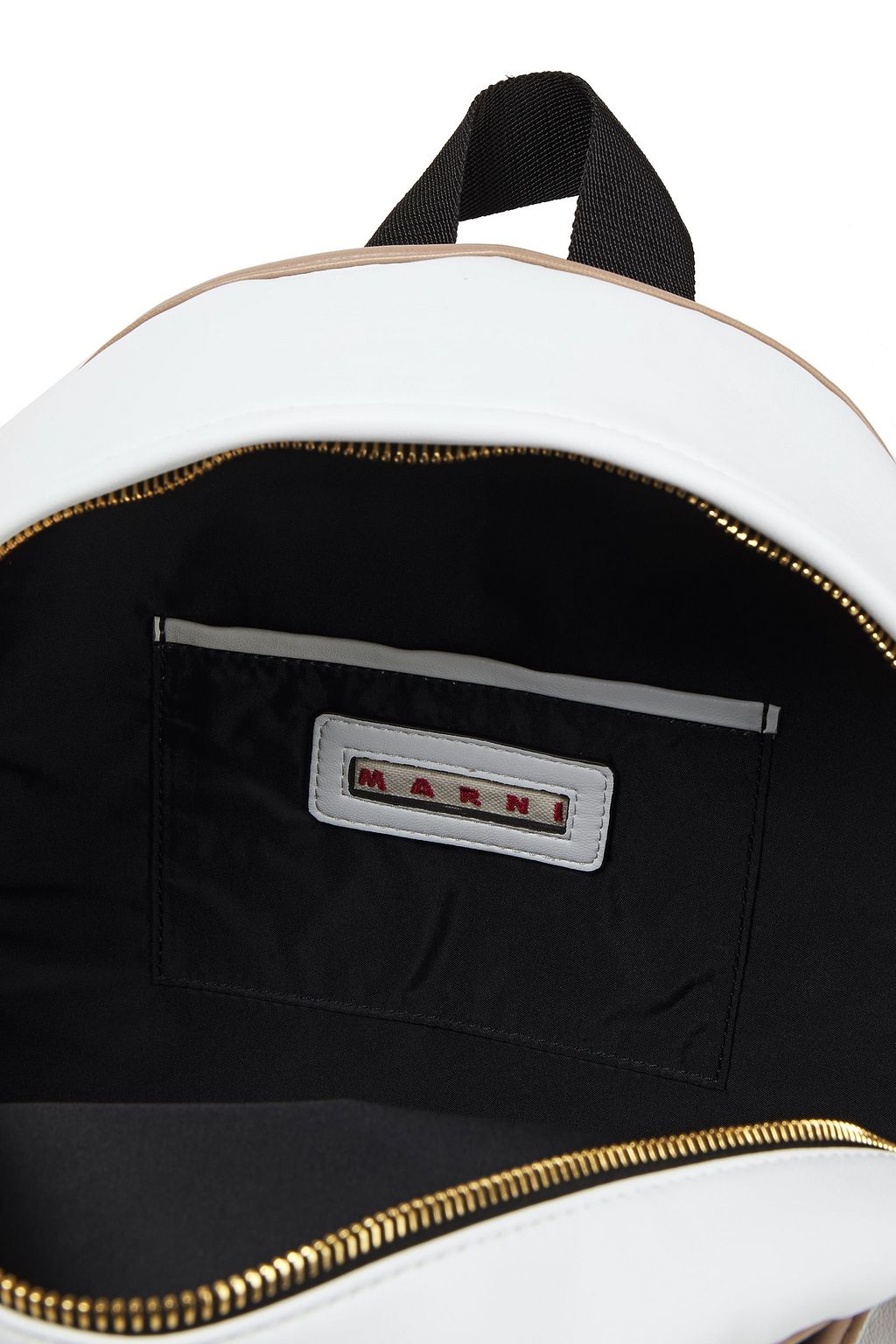 MARNI Faux leather-trimmed shell backpack