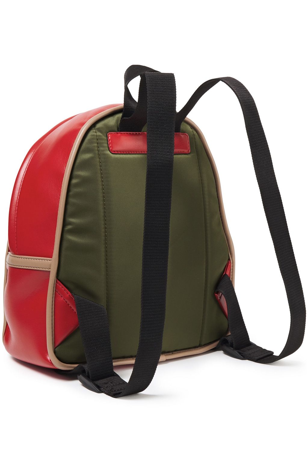 MARNI Faux leather-trimmed shell backpack