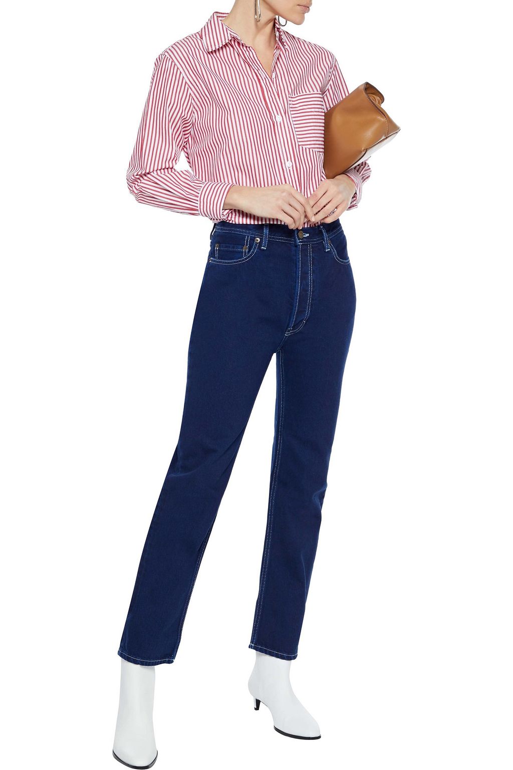 ACNE STUDIOS Log high-rise straight-leg jeans