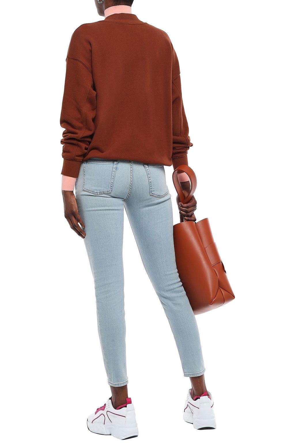ACNE STUDIOS جينز سكيني باهت ومتوسط الخصر