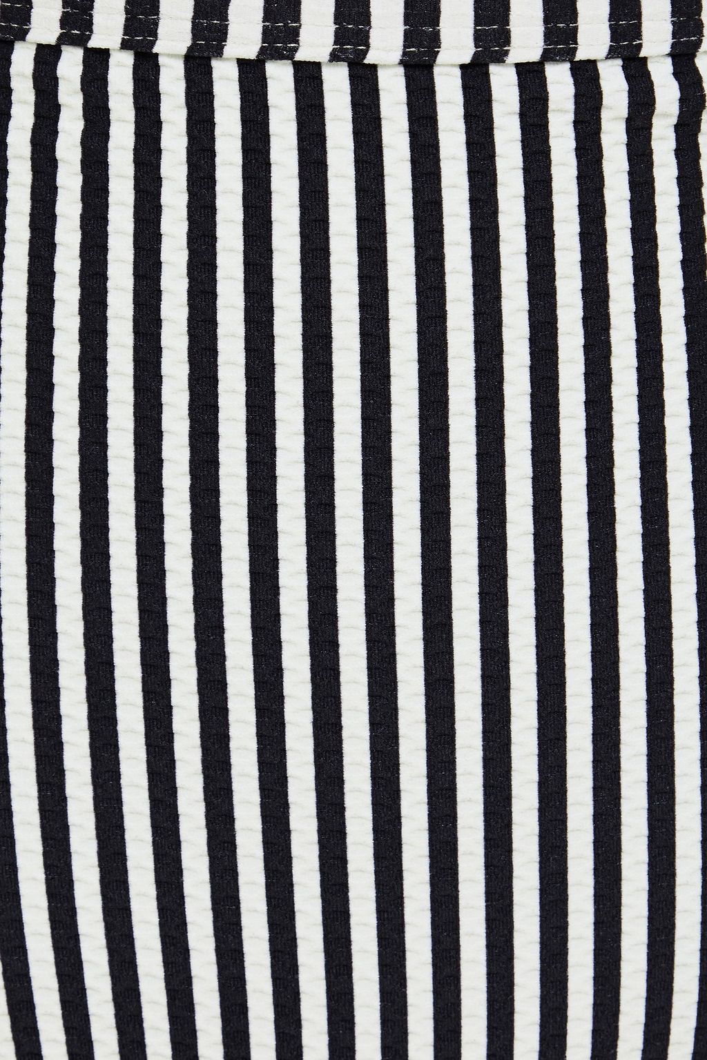 ASCENO Striped textured high-rise bikini briefs