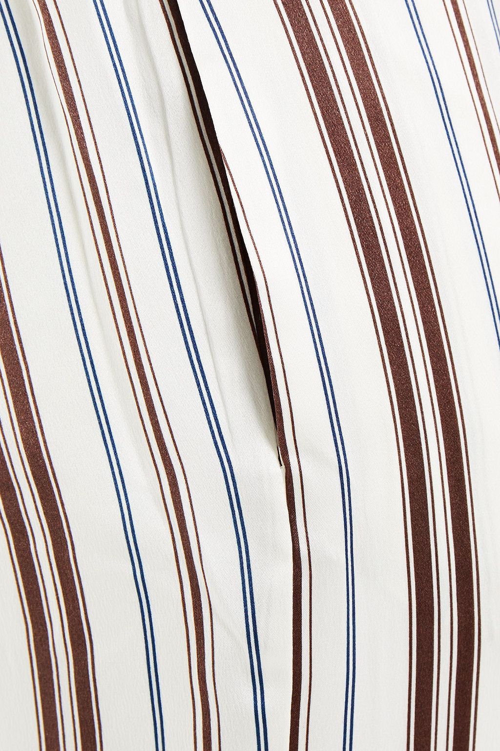 ASCENO London striped washed-silk pajama pants