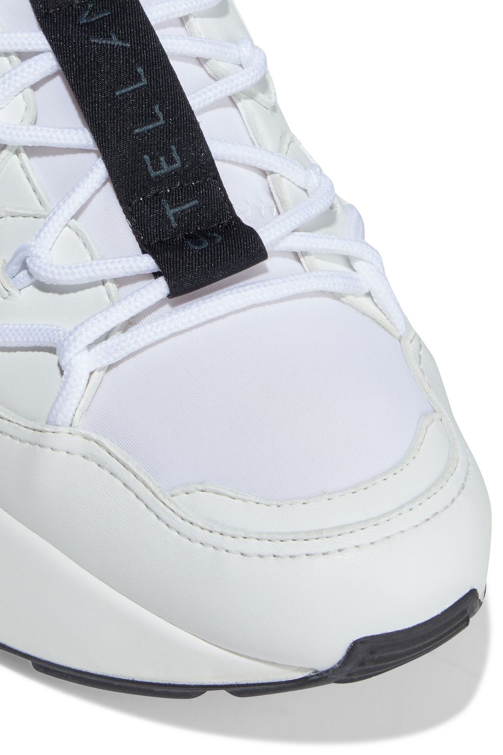 STELLA MCCARTNEY Eclypse neoprene and faux leather exaggerated-sole high-top sneakers