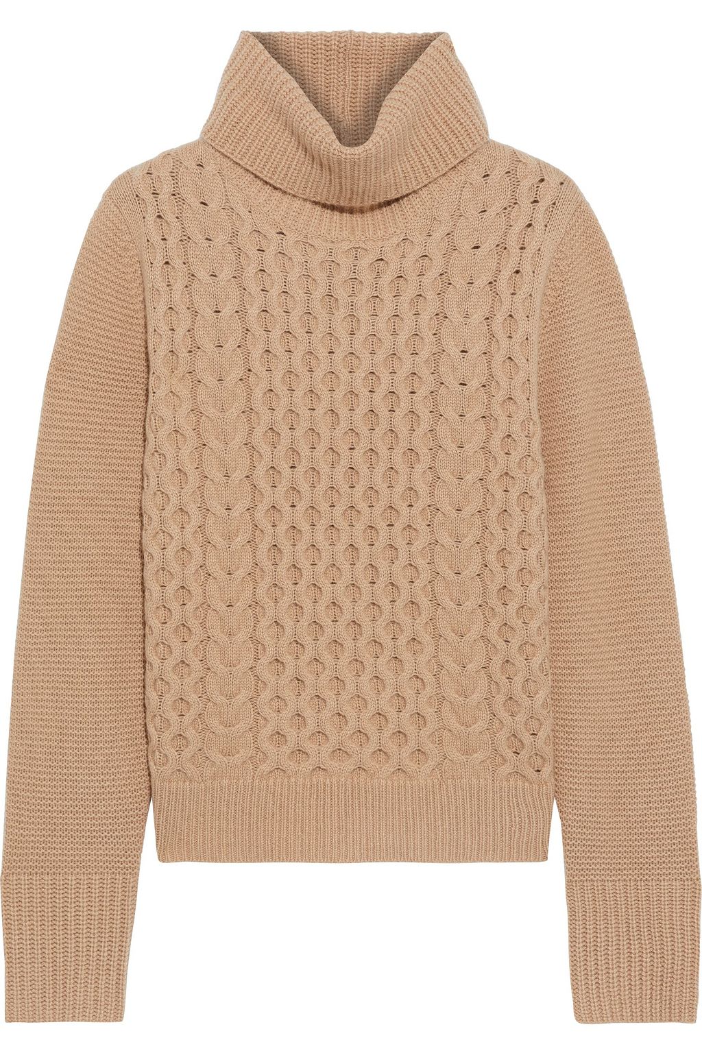 cashmere cable knit turtleneck sweater