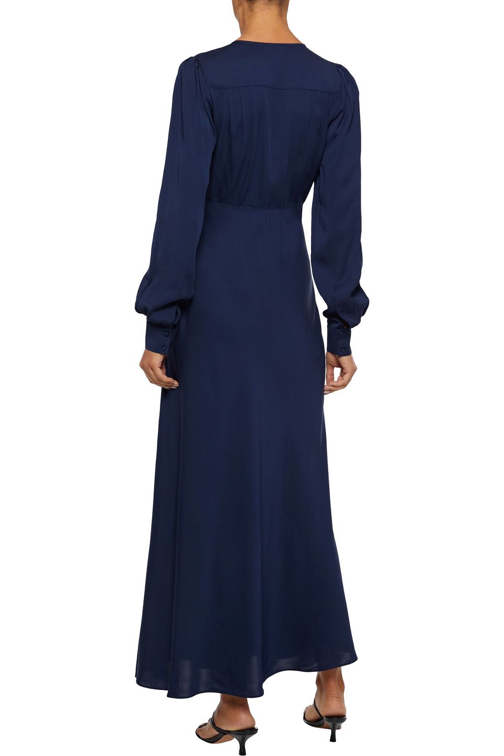 IRIS & INK Adanna pleated sateen maxi dress