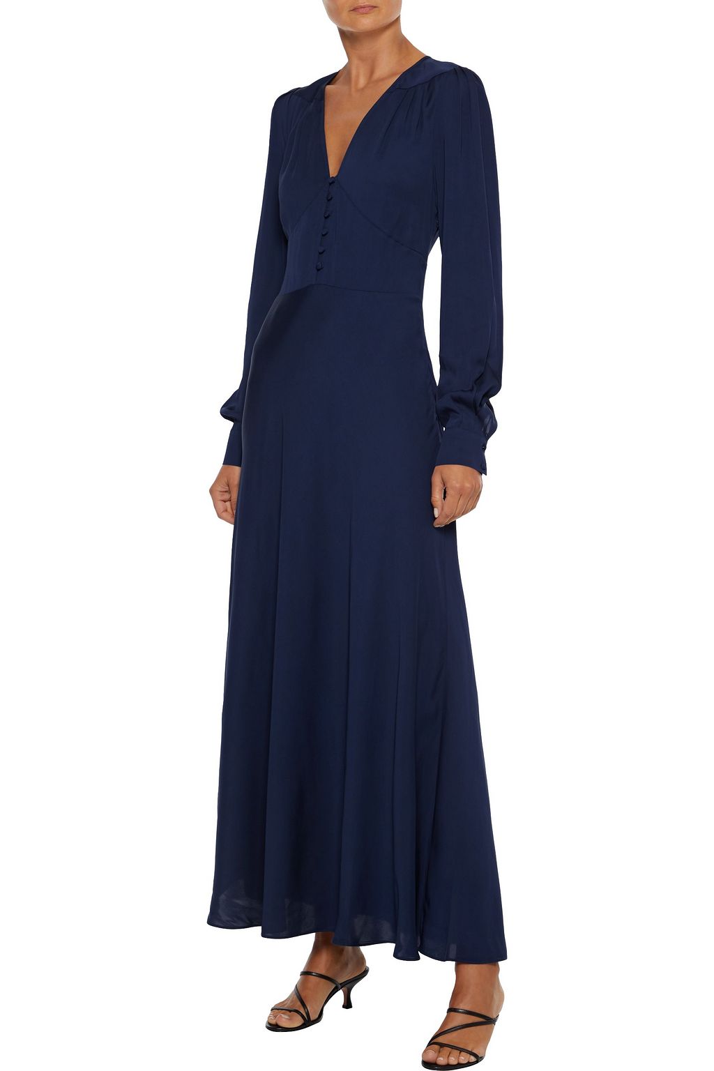 IRIS & INK Adanna pleated sateen maxi dress