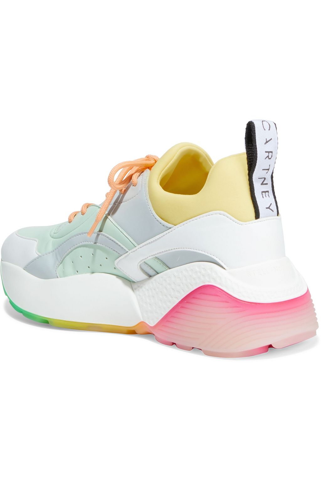 STELLA MCCARTNEY Eclypse neoprene and faux leather exaggerated-sole sneakers