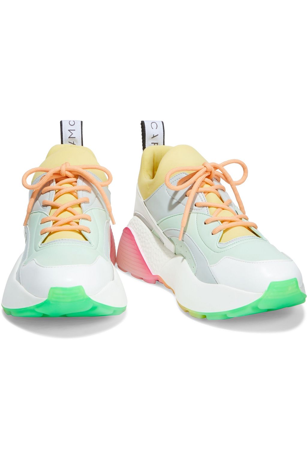 STELLA MCCARTNEY Eclypse neoprene and faux leather exaggerated-sole sneakers