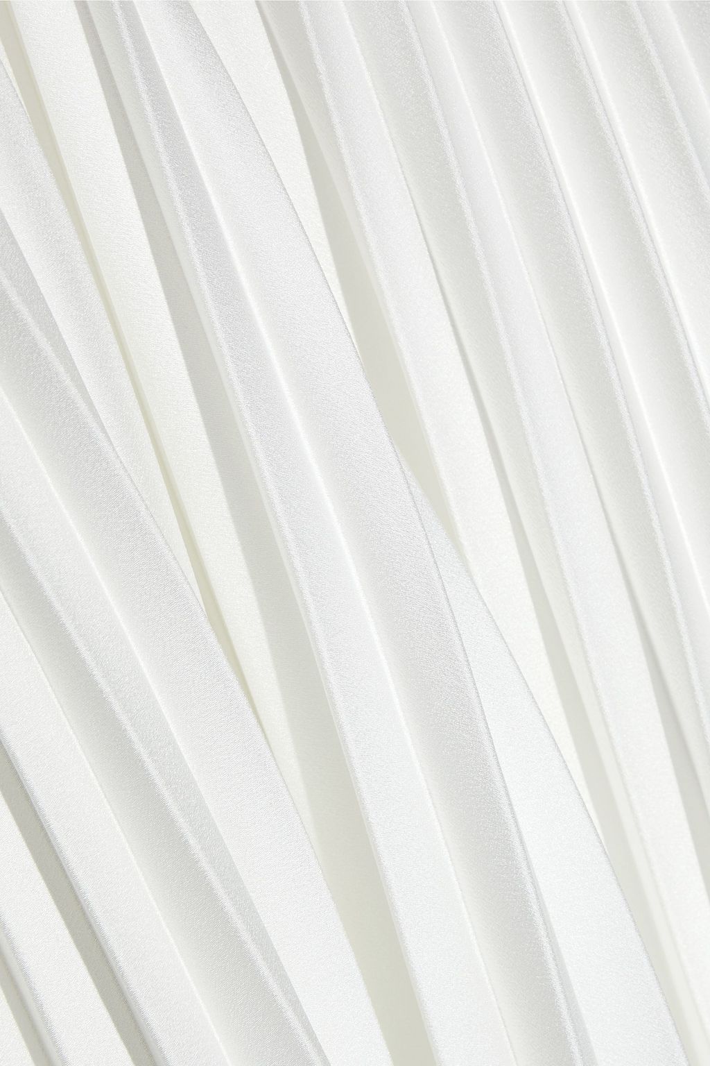 THEORY Ribbed-knit and pleated satin-crepe midi dress