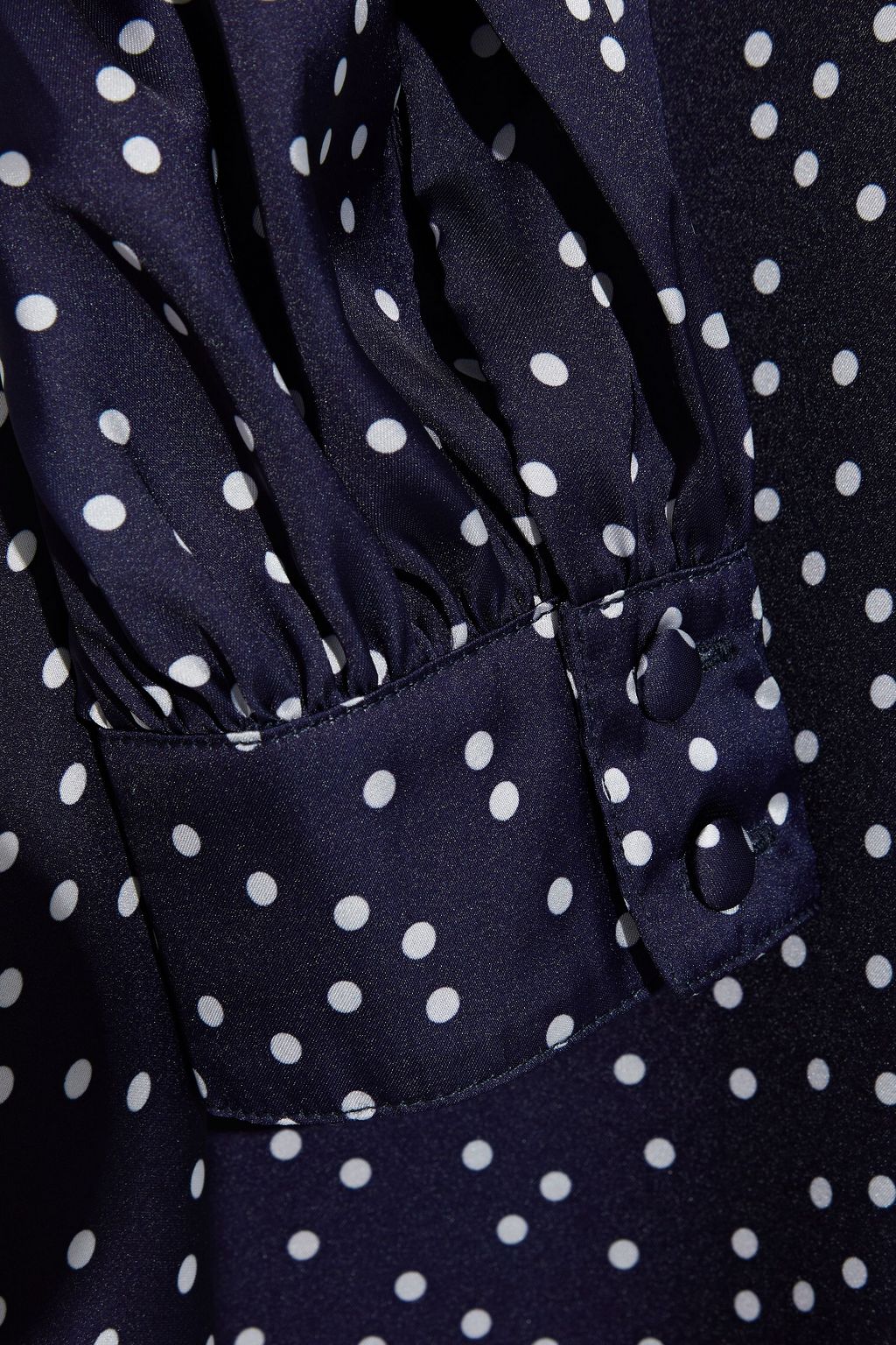 IRIS & INK Alison Midikleid aus Satin mit Polka-Dots
