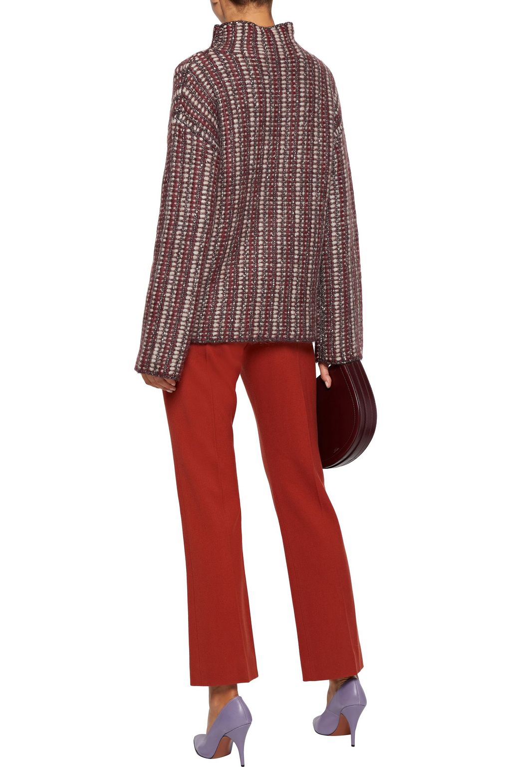 THEORY Hazy Day brushed bouclé-knit turtleneck sweater