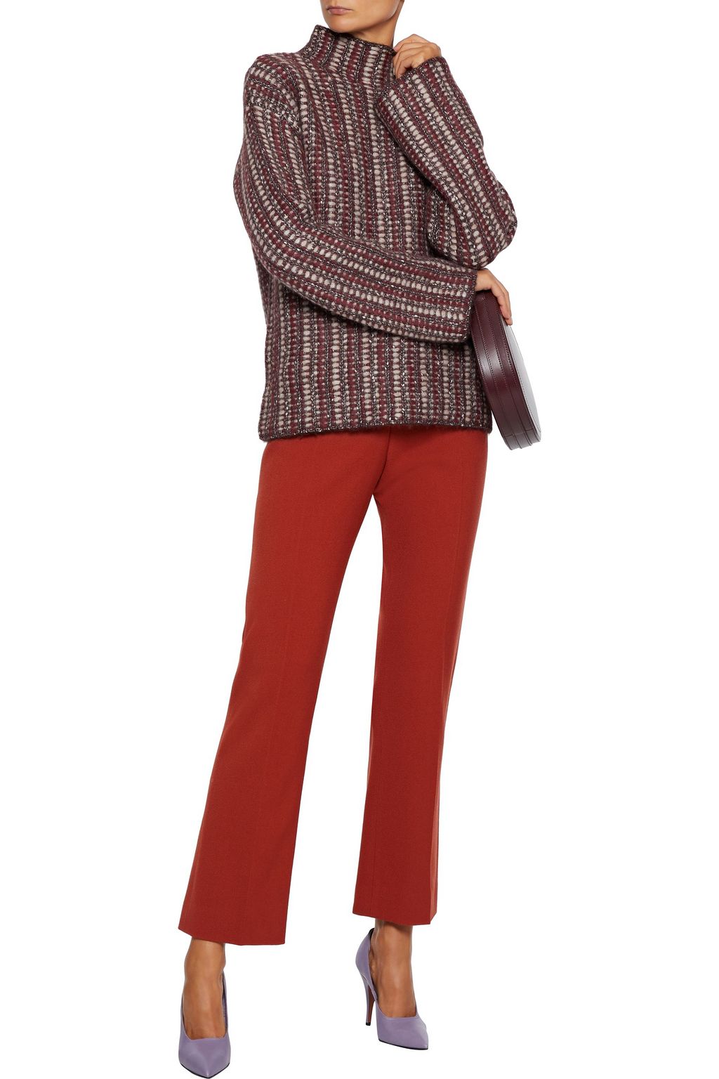 THEORY Hazy Day brushed bouclé-knit turtleneck sweater
