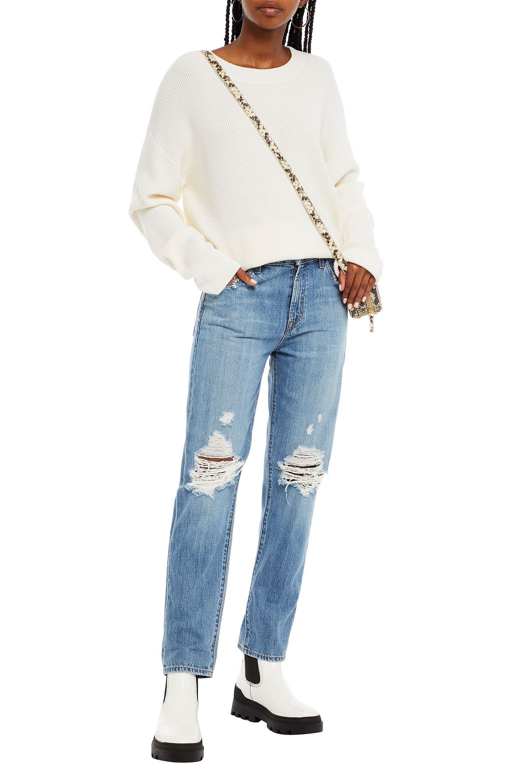 J BRAND Tate distressed boyfriend jeans