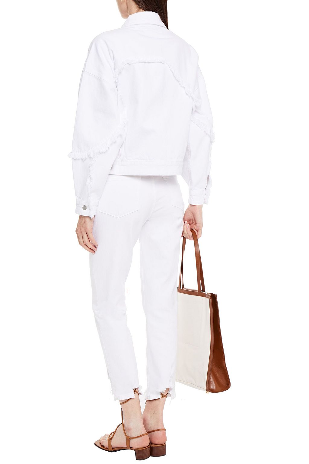 White Drew frayed denim jacket | Sale 