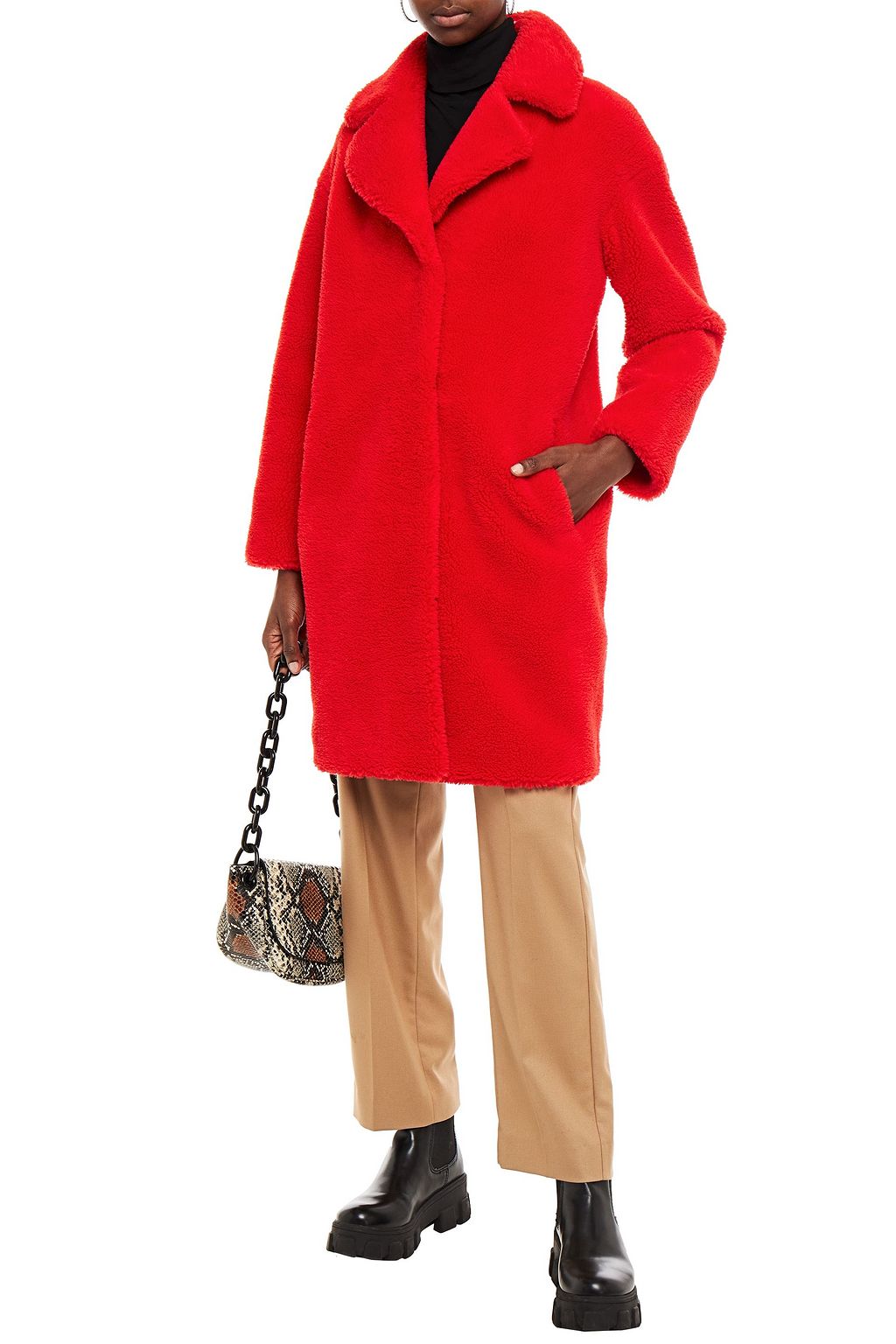 STAND STUDIO Camille faux shearling coat