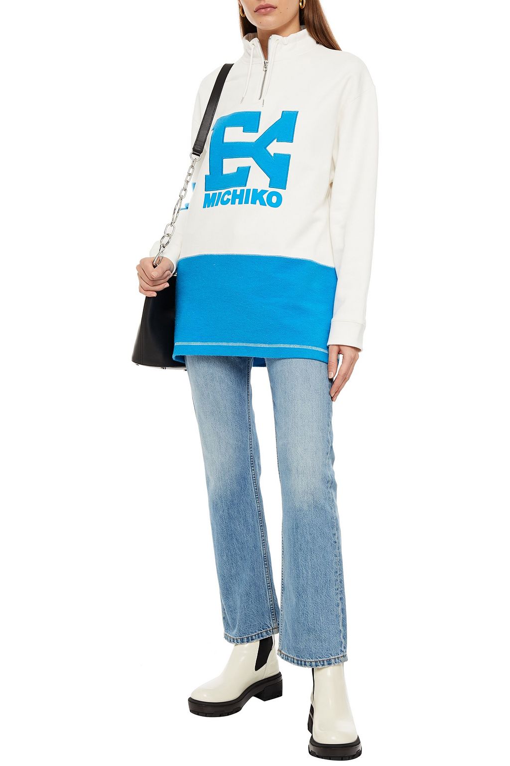 EYTYS Gamma fleece-paneled embroidered French cotton-terry sweatshirt