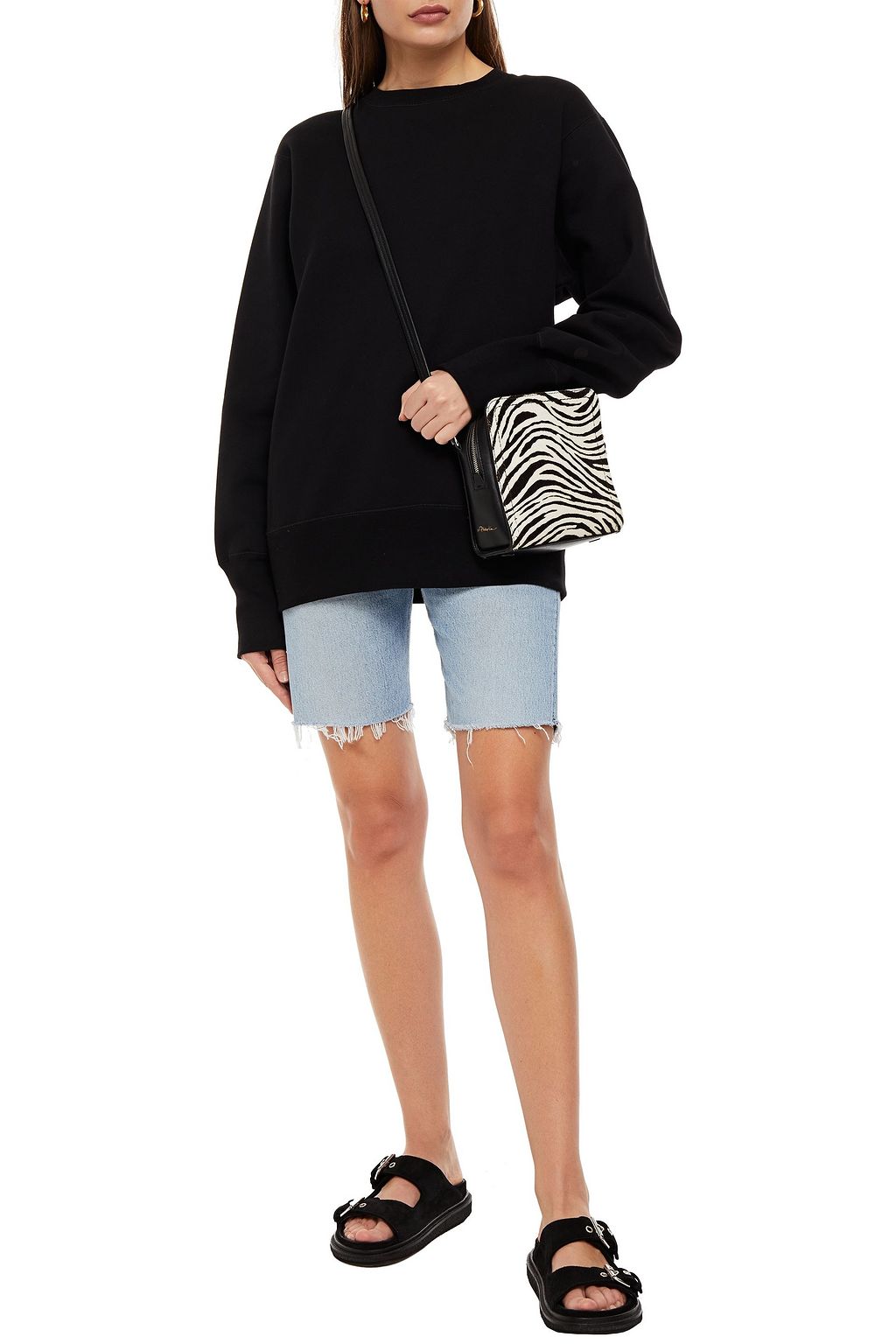 EYTYS Lennox embellished French cotton-blend terry sweatshirt