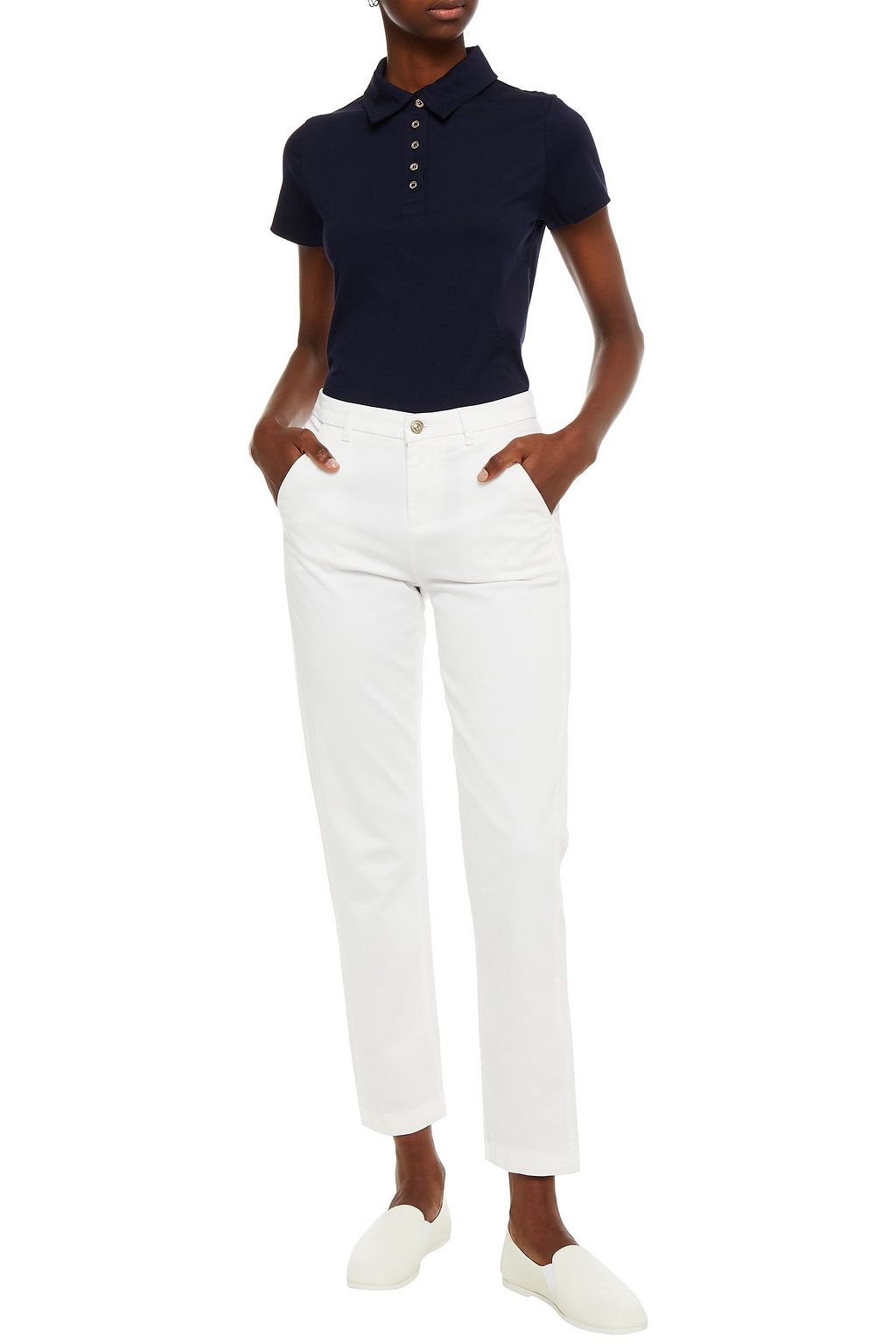 7 FOR ALL MANKIND Cotton-blend twill tapered pants