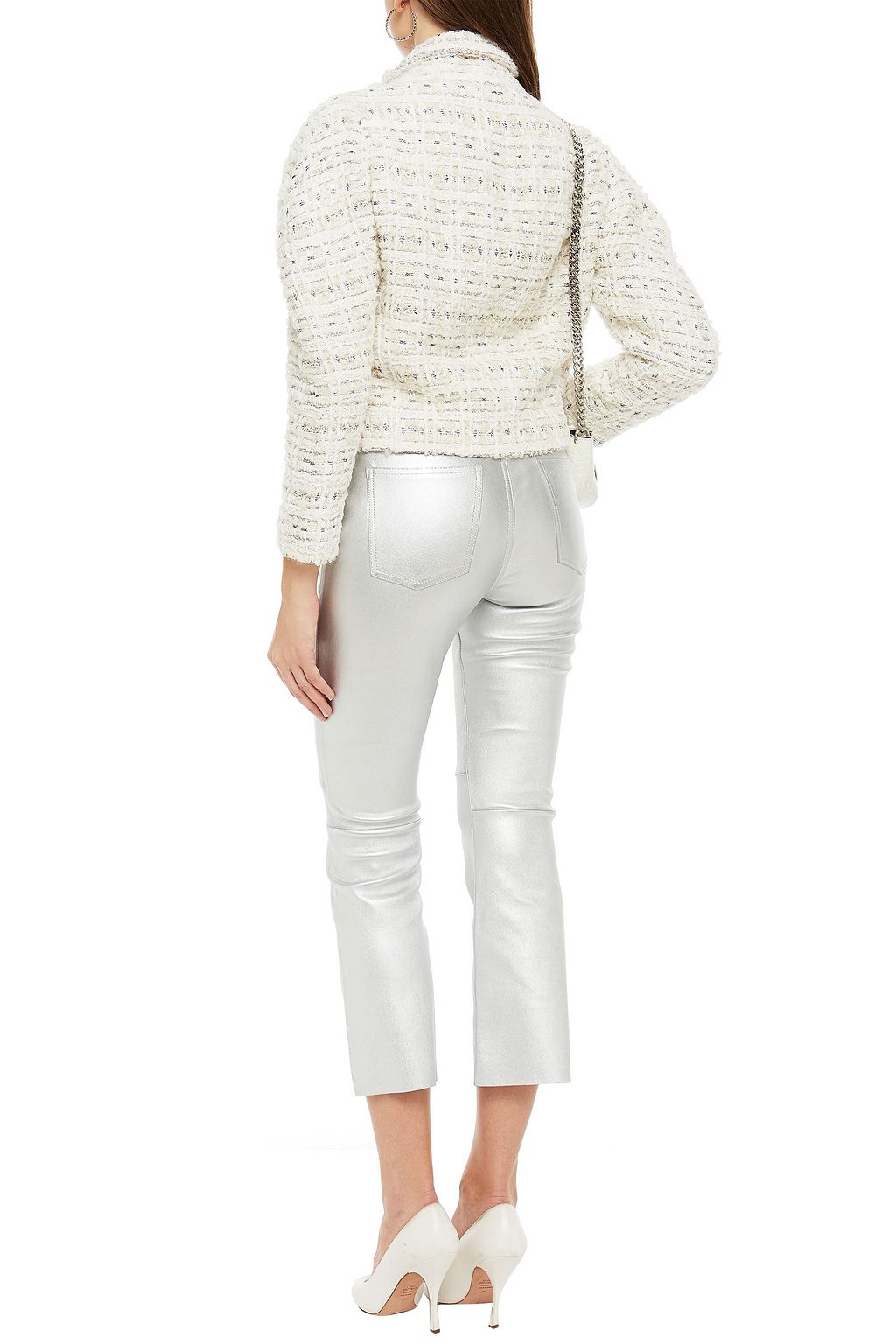 IRO Maudia metallic cotton-blend bouclé-tweed jacket