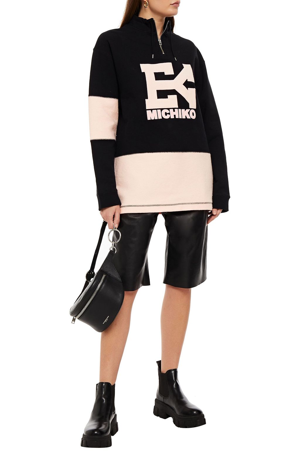 EYTYS Gamma fleece-paneled embroidered French cotton-terry sweatshirt