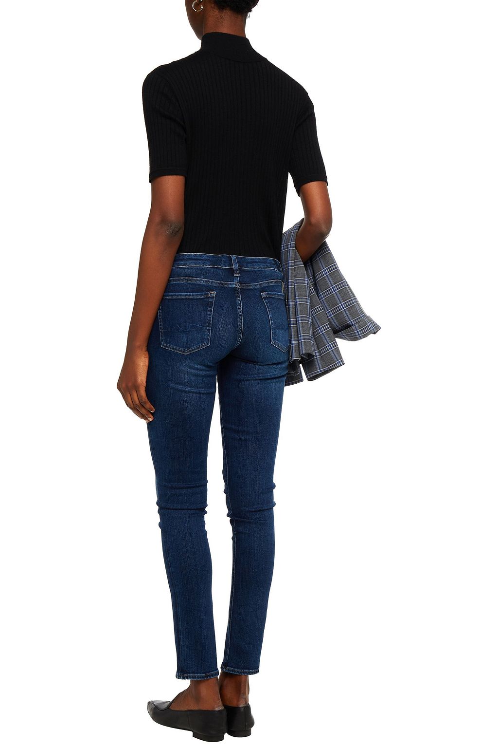 7 FOR ALL MANKIND Mid-rise slim-leg jeans