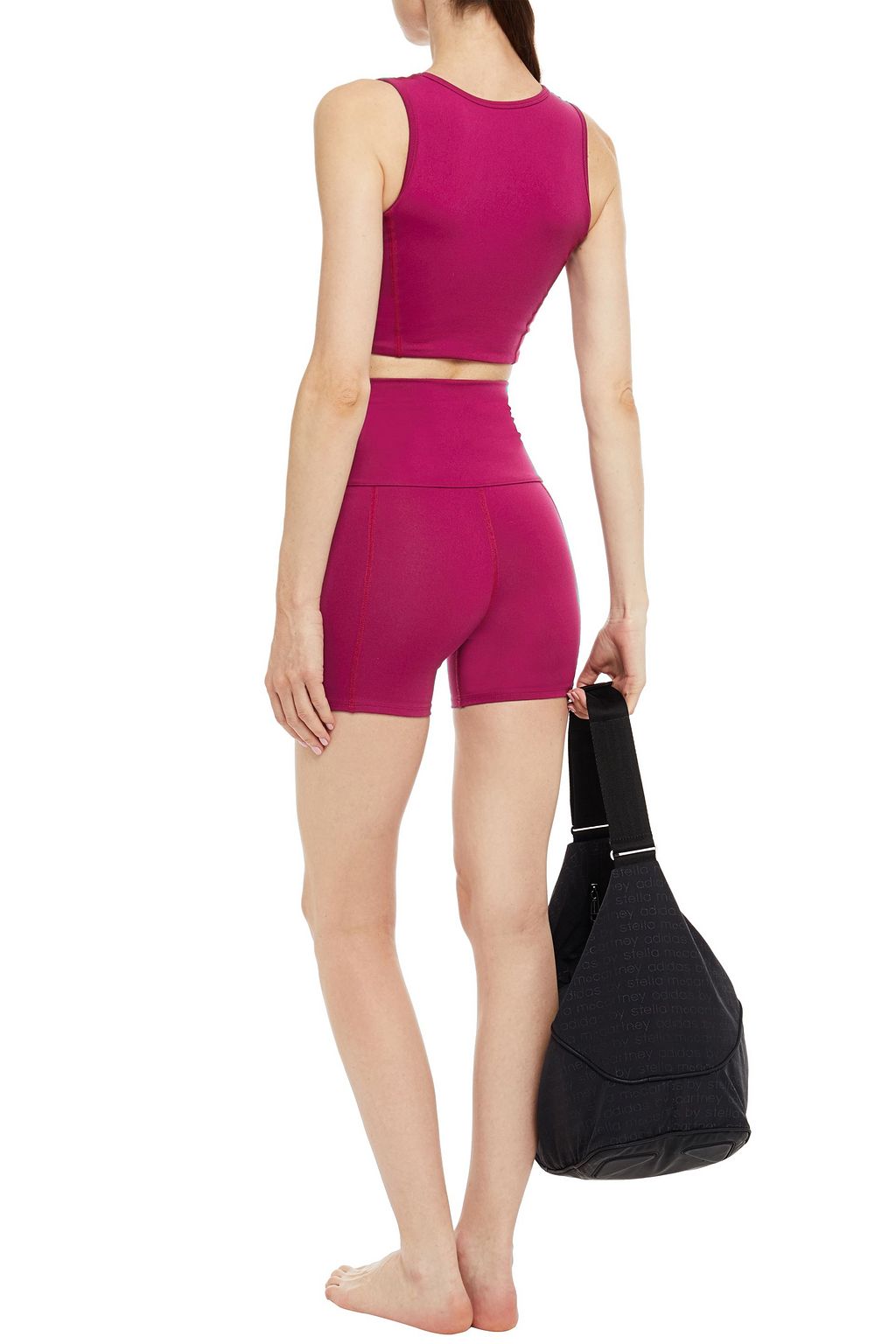 LIVE THE PROCESS Color-block stretch-Supplex sports bra