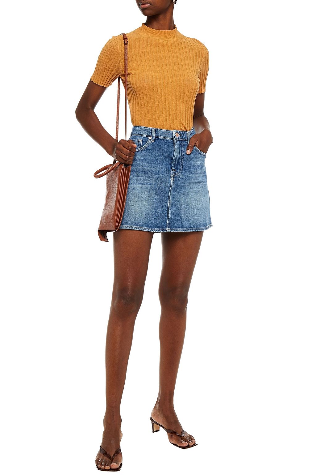 7 FOR ALL MANKIND Denim mini skirt