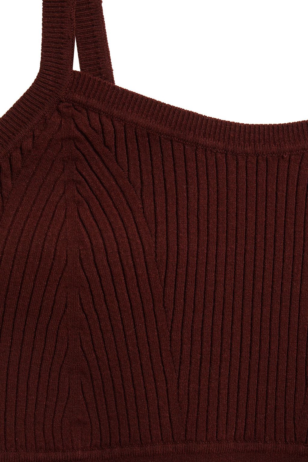 LIVE THE PROCESS Ribbed-knit sports bra